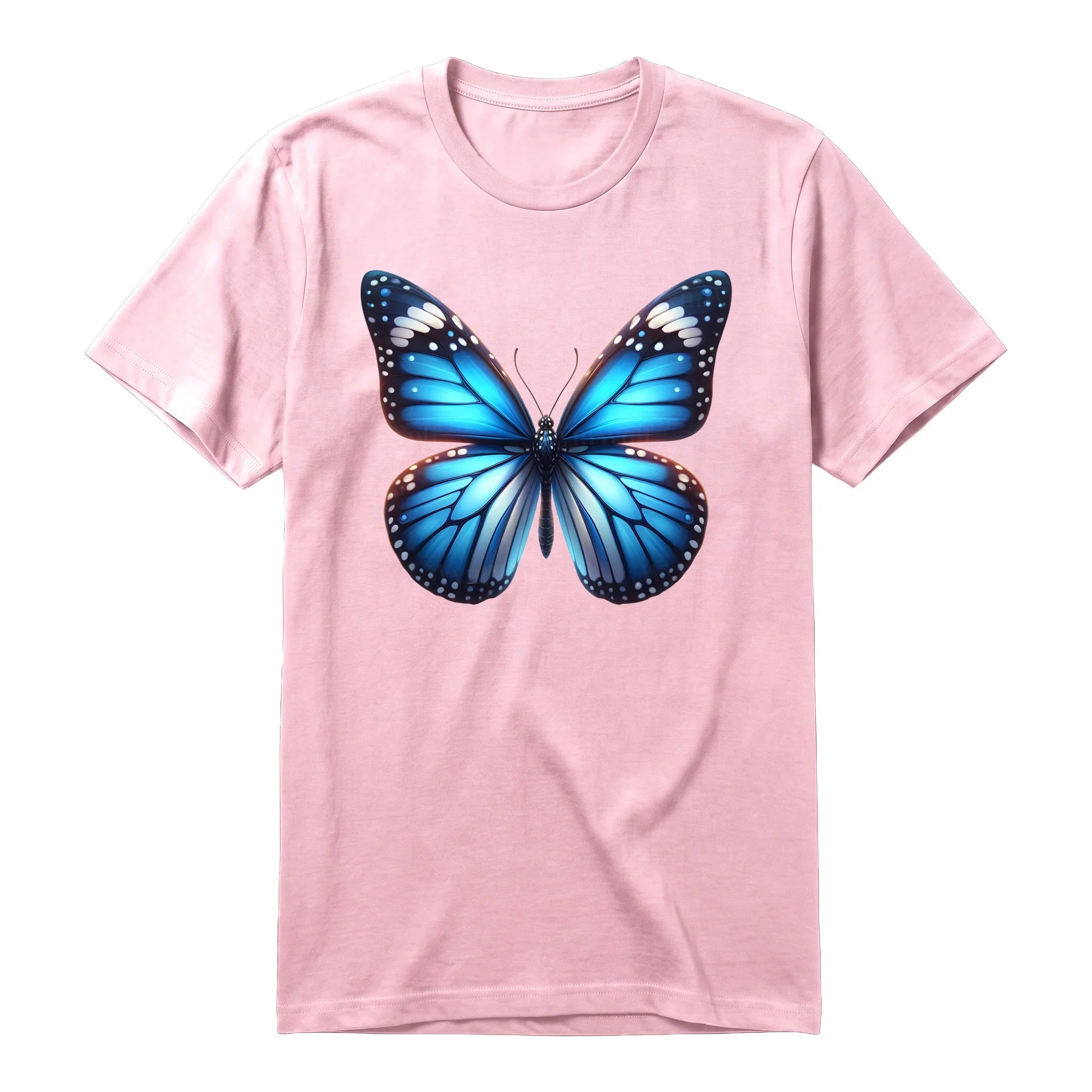 A pink short-sleeve crewneck t-shirt for adult featuring a graphic of a arthropods animal on the front.