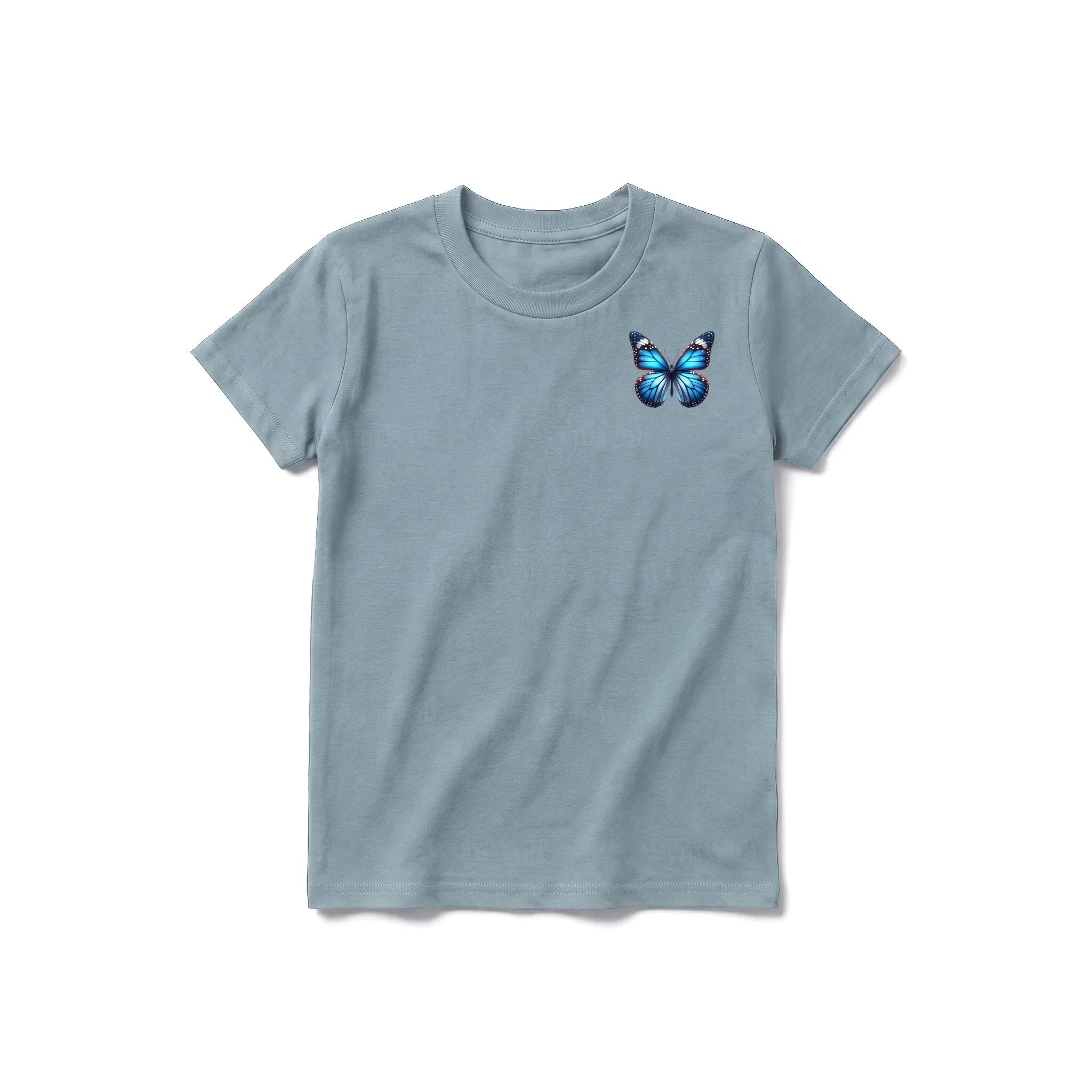 A sage short-sleeve crewneck t-shirt for youth featuring a graphic of a arthropods animal on the left chest.