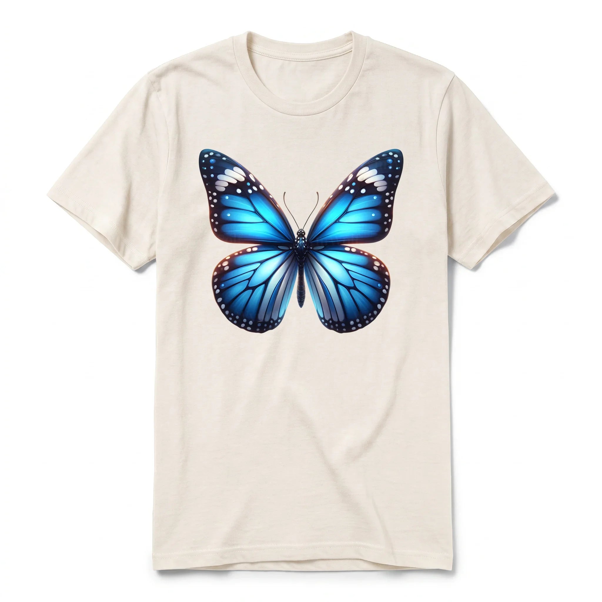 Un T-shirt blanc vintage à manches courtes et col rond, orné d'un motif représentant un arthropod sur le devant.