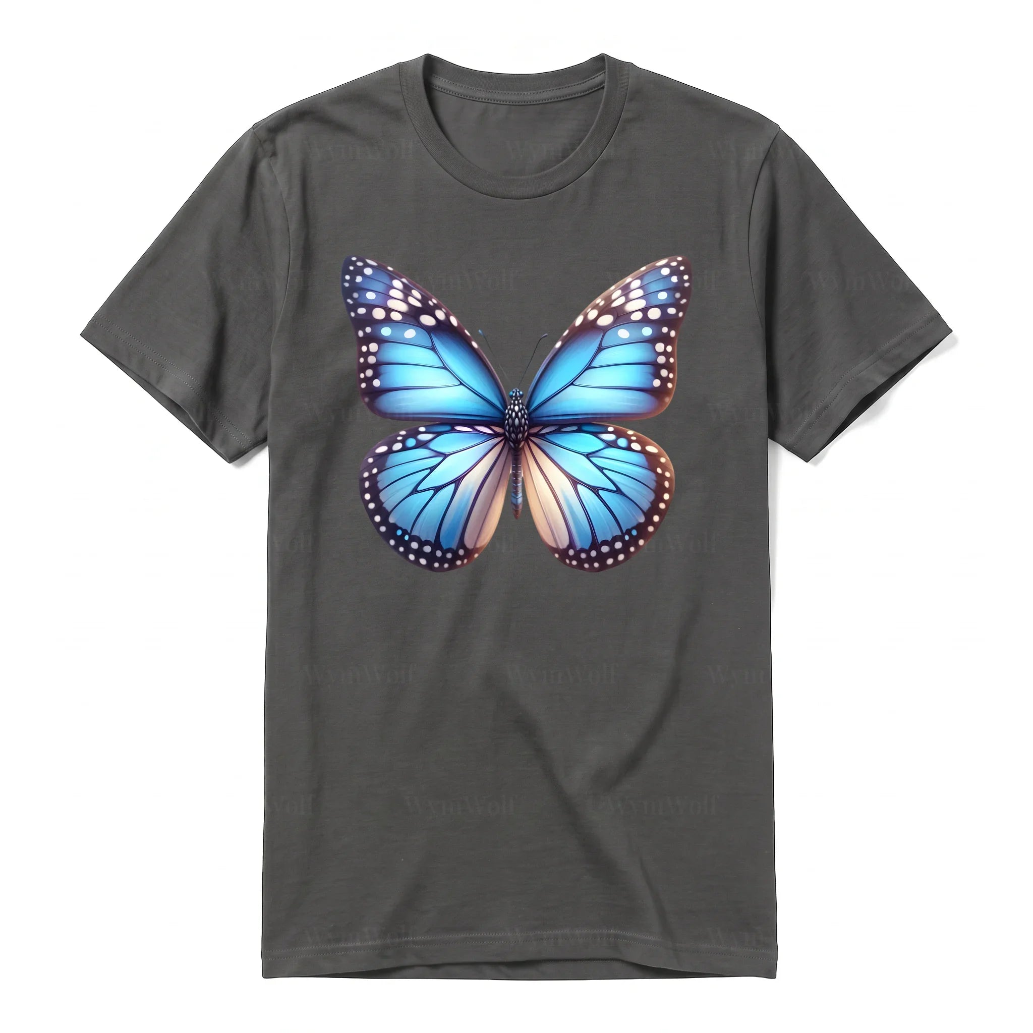 A charcoal short-sleeve crewneck t-shirt for adult featuring a graphic of a arthropods animal on the front.