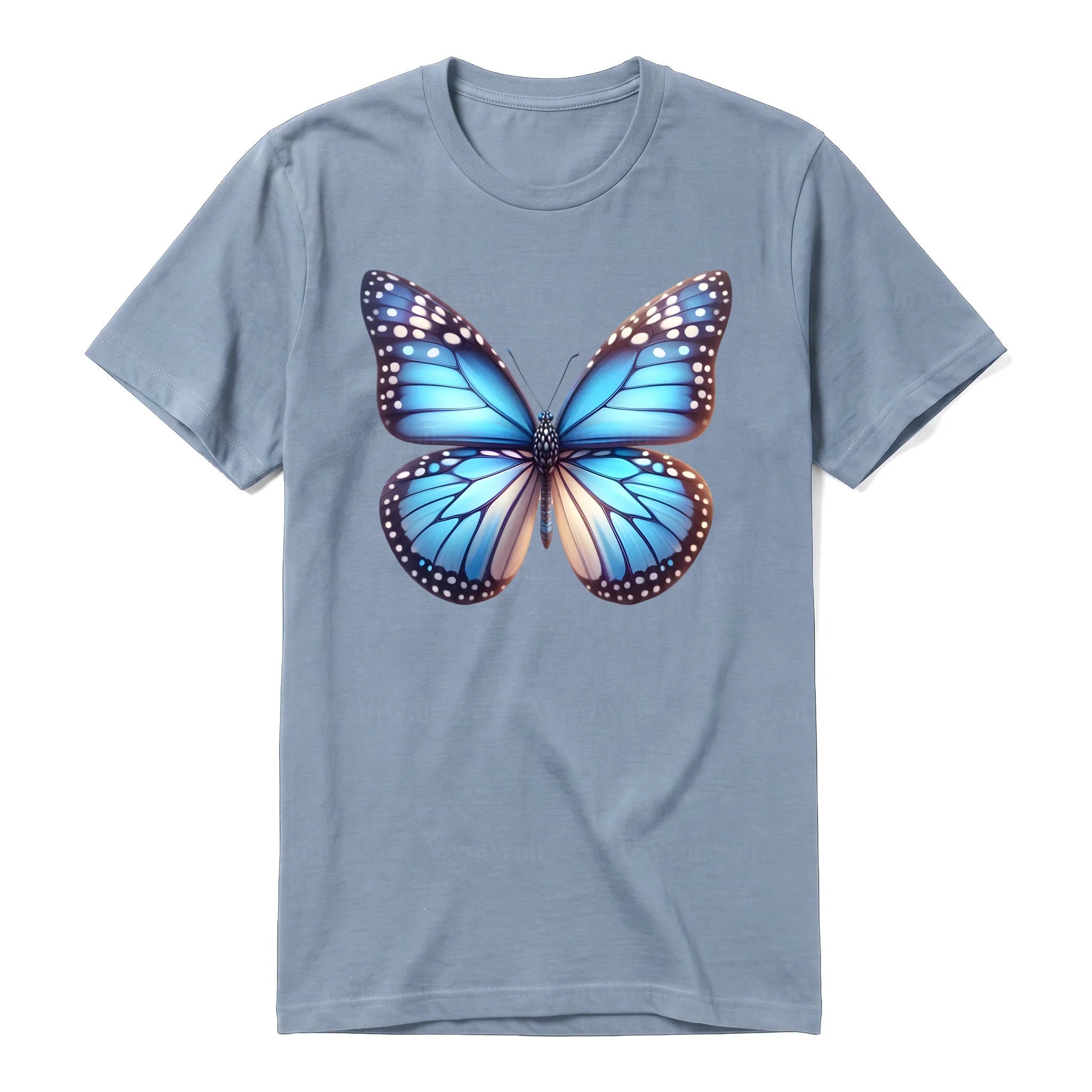 A steel-blue short-sleeve crewneck t-shirt for adult featuring a graphic of a arthropods animal on the front.