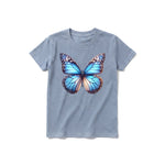 A steel-blue short-sleeve crewneck t-shirt for youth featuring a graphic of a arthropods animal on the front.