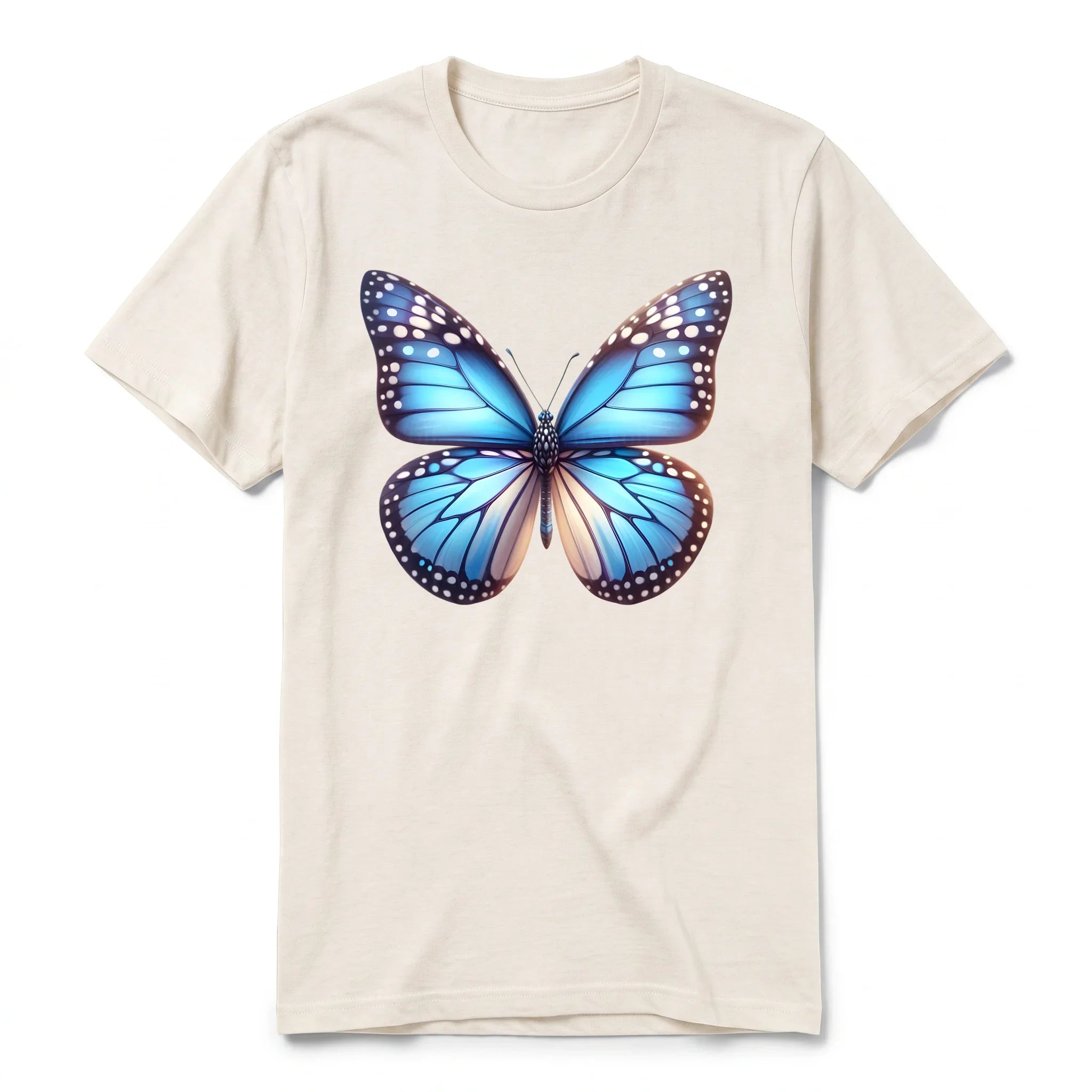 A vintage-white short-sleeve crewneck t-shirt for adult featuring a graphic of a arthropods animal on the front.