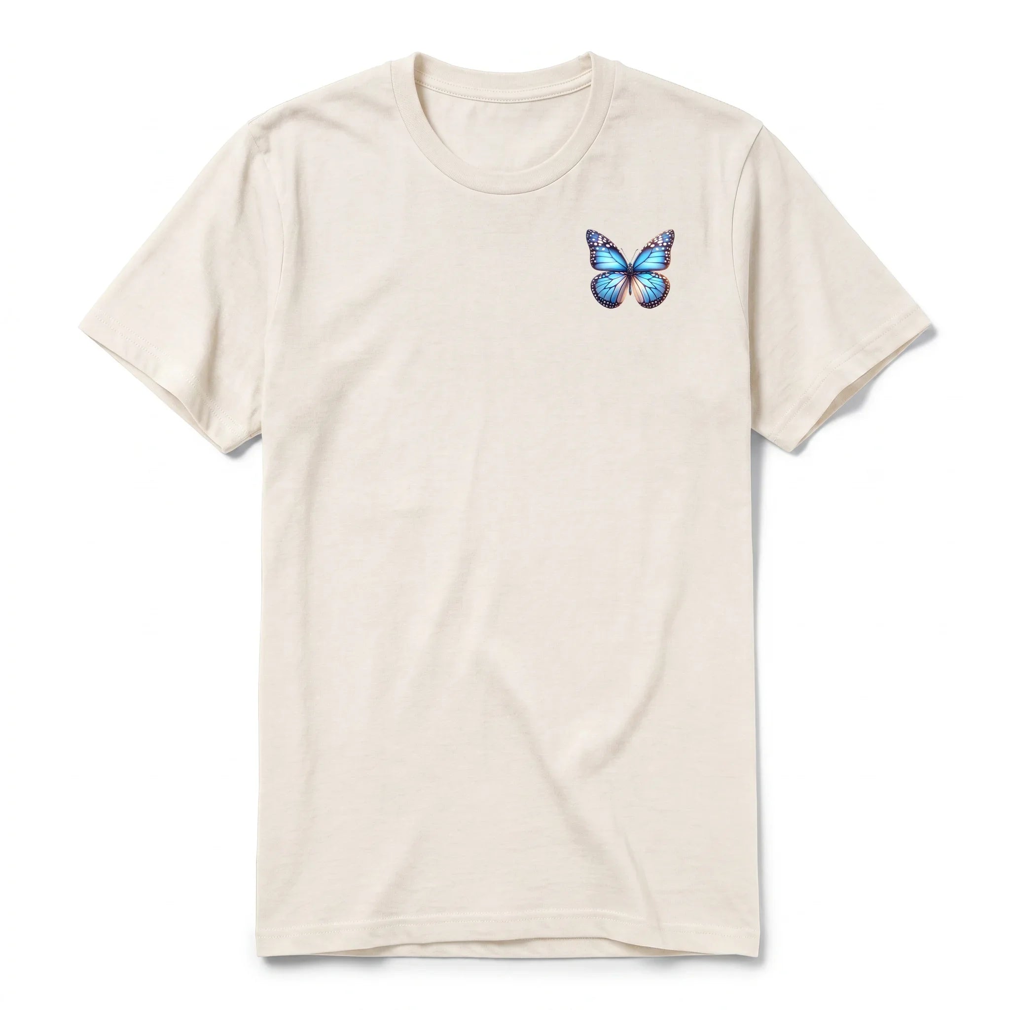 A vintage-white short-sleeve crewneck t-shirt for adult featuring a graphic of a arthropods animal on the left chest.