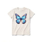 A vintage-white short-sleeve crewneck t-shirt for youth featuring a graphic of a arthropods animal on the front.
