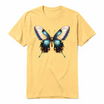 A mustard short-sleeve crewneck t-shirt for adult featuring a graphic of a arthropods animal on the front.