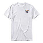 A ash grey short-sleeve crewneck t-shirt for adult featuring a graphic of a arthropods animal on the left chest.