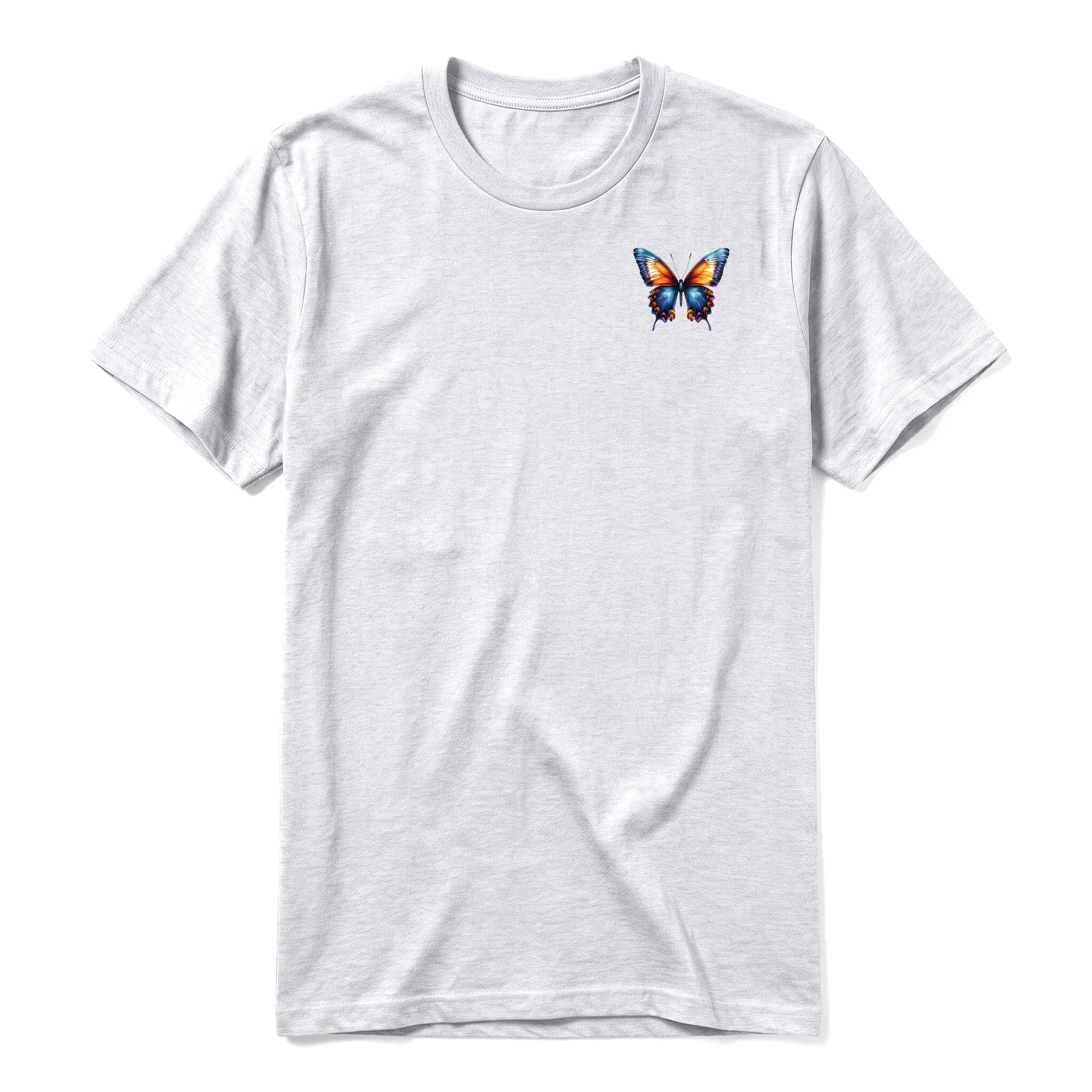 A ash grey short-sleeve crewneck t-shirt for adult featuring a graphic of a arthropods animal on the left chest.