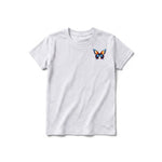 A ash grey short-sleeve crewneck t-shirt for youth featuring a graphic of a arthropods animal on the left chest.