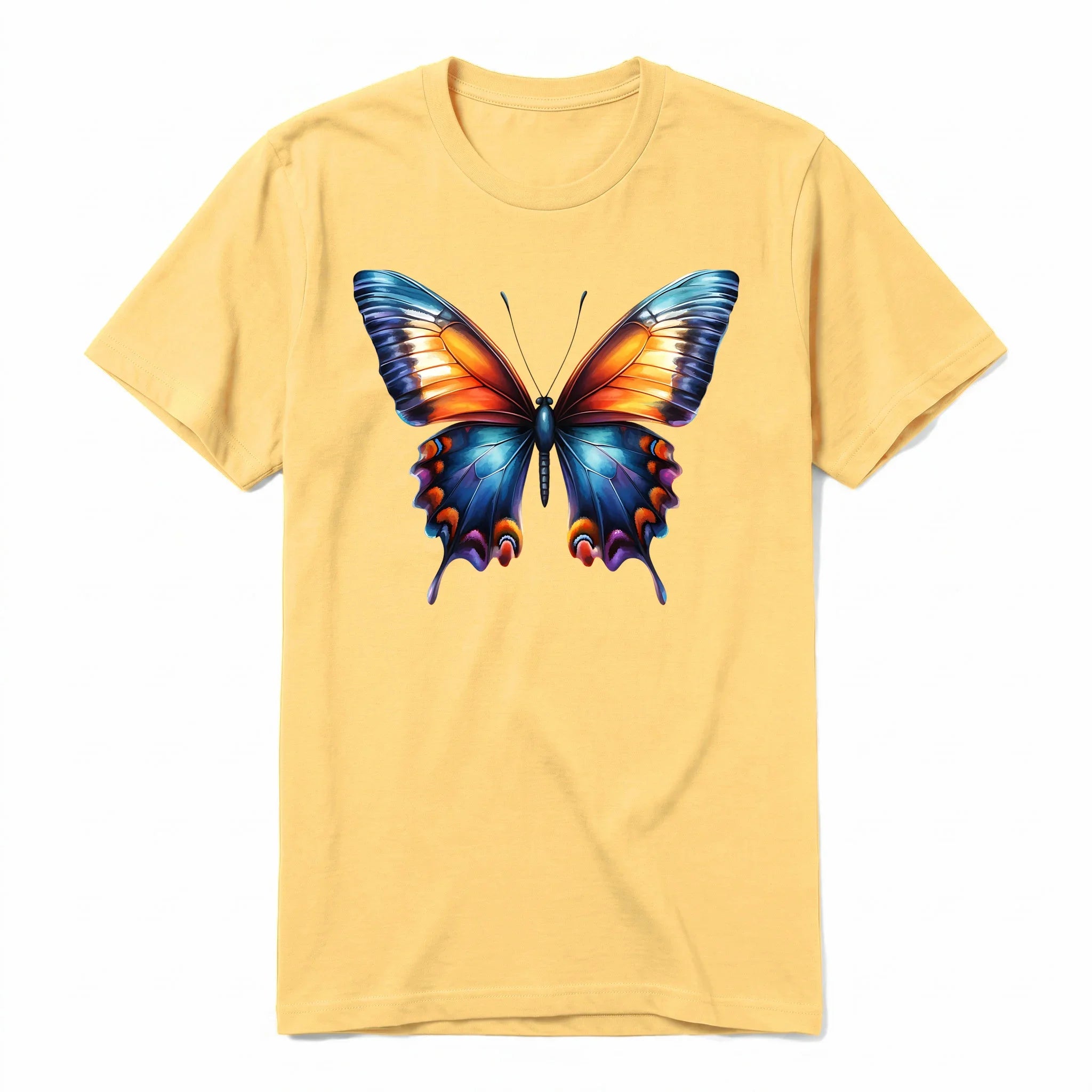 A mustard short-sleeve crewneck t-shirt for adult featuring a graphic of a arthropods animal on the front.