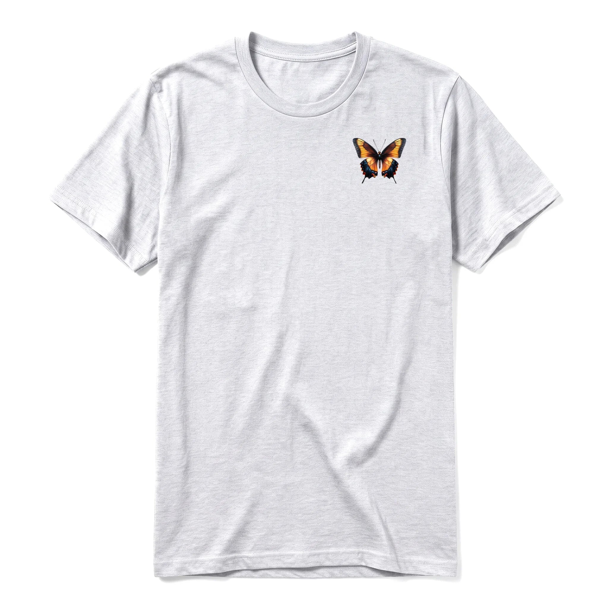 A ash grey short-sleeve crewneck t-shirt for adult featuring a graphic of a arthropods animal on the left chest.