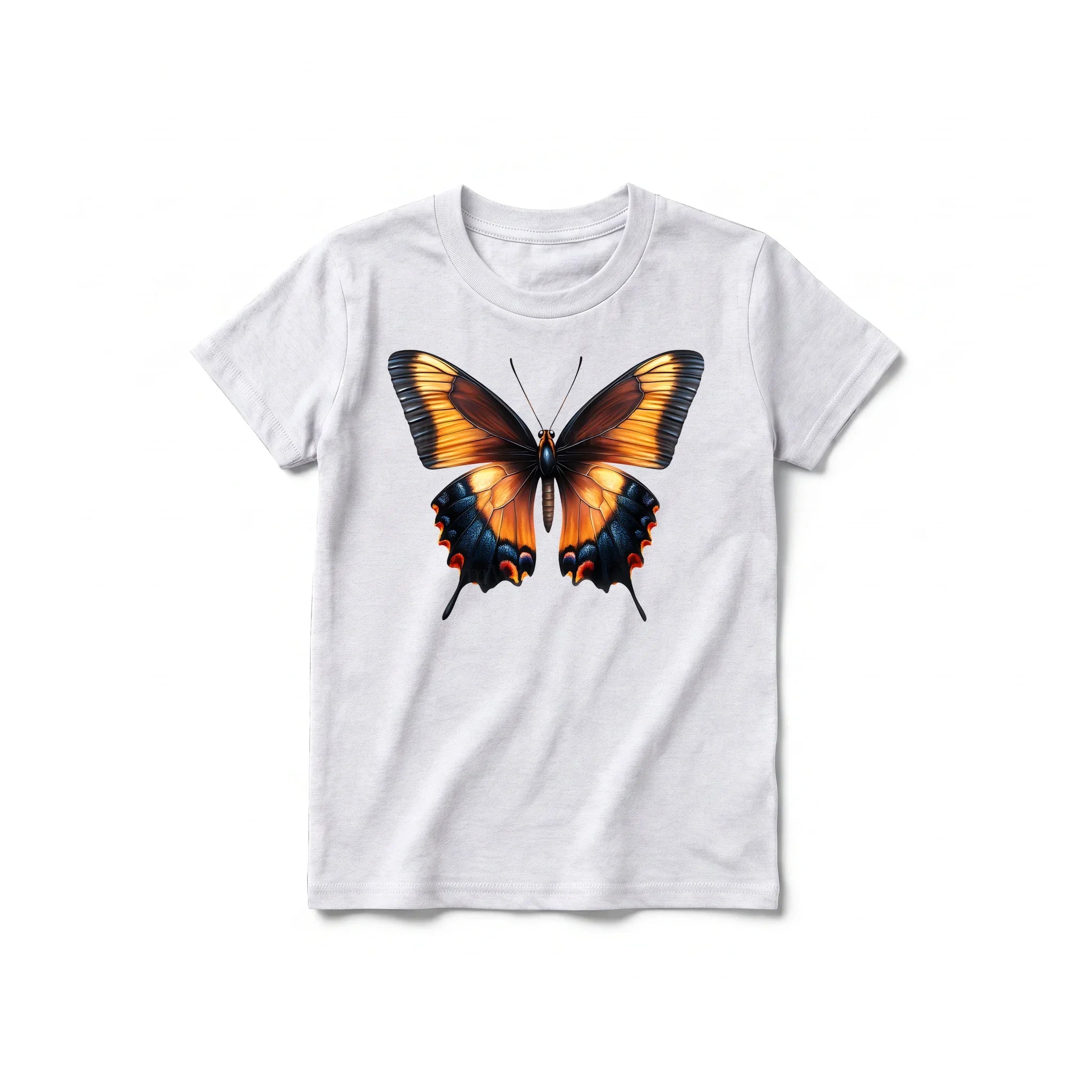 A ash grey short-sleeve crewneck t-shirt for youth featuring a graphic of a arthropods animal on the front.