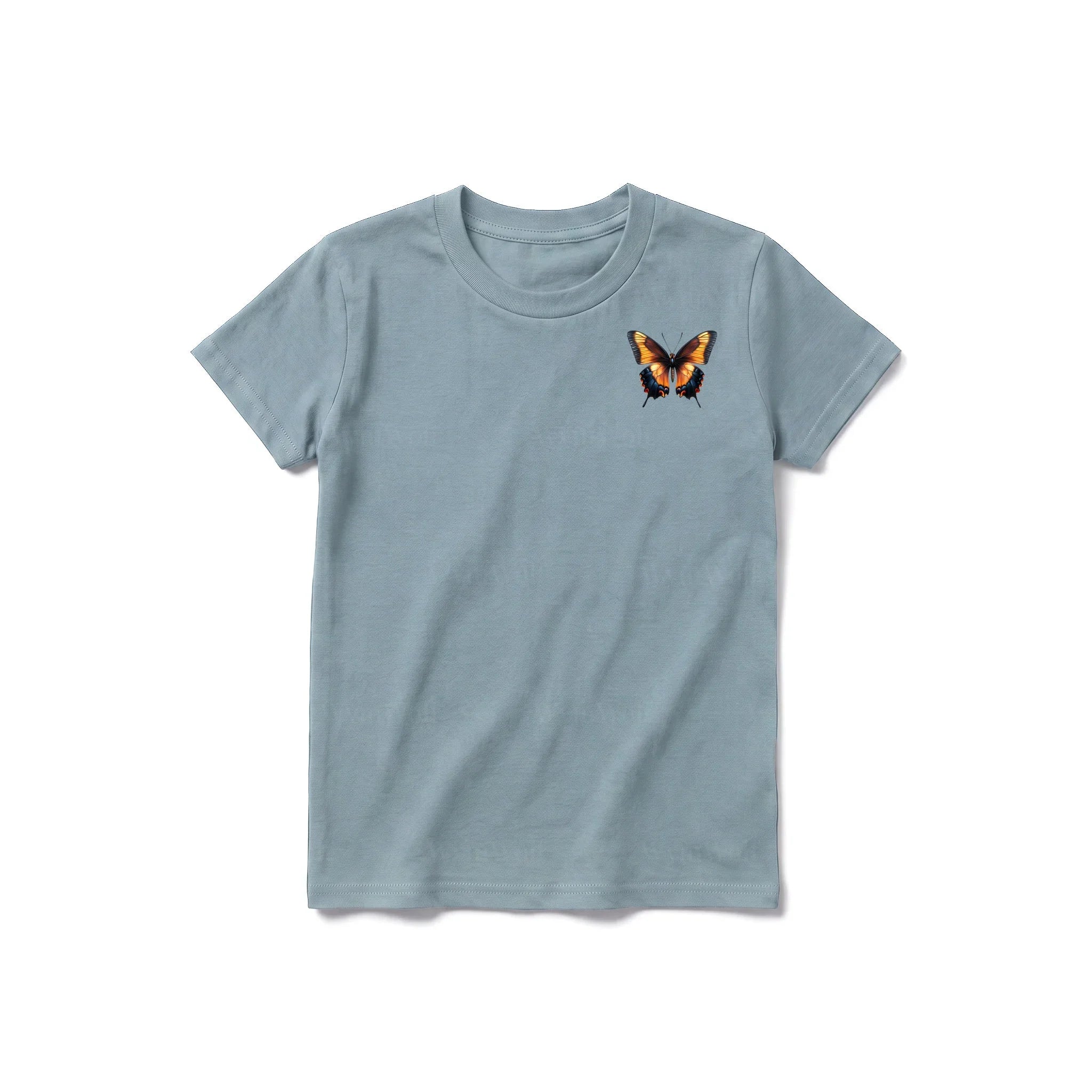 A sage short-sleeve crewneck t-shirt for youth featuring a graphic of a arthropods animal on the left chest.