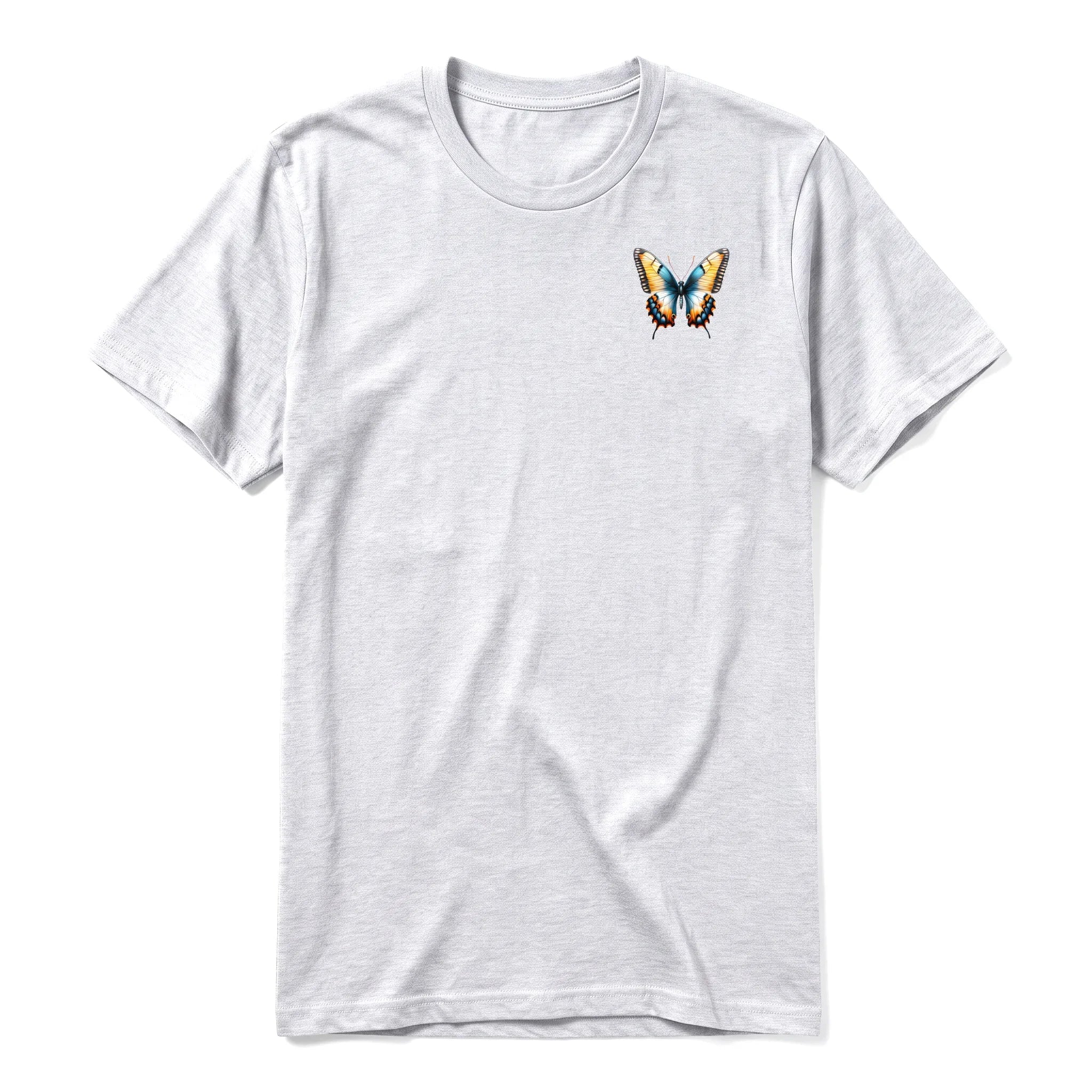 A ash grey short-sleeve crewneck t-shirt for adult featuring a graphic of a arthropods animal on the left chest.