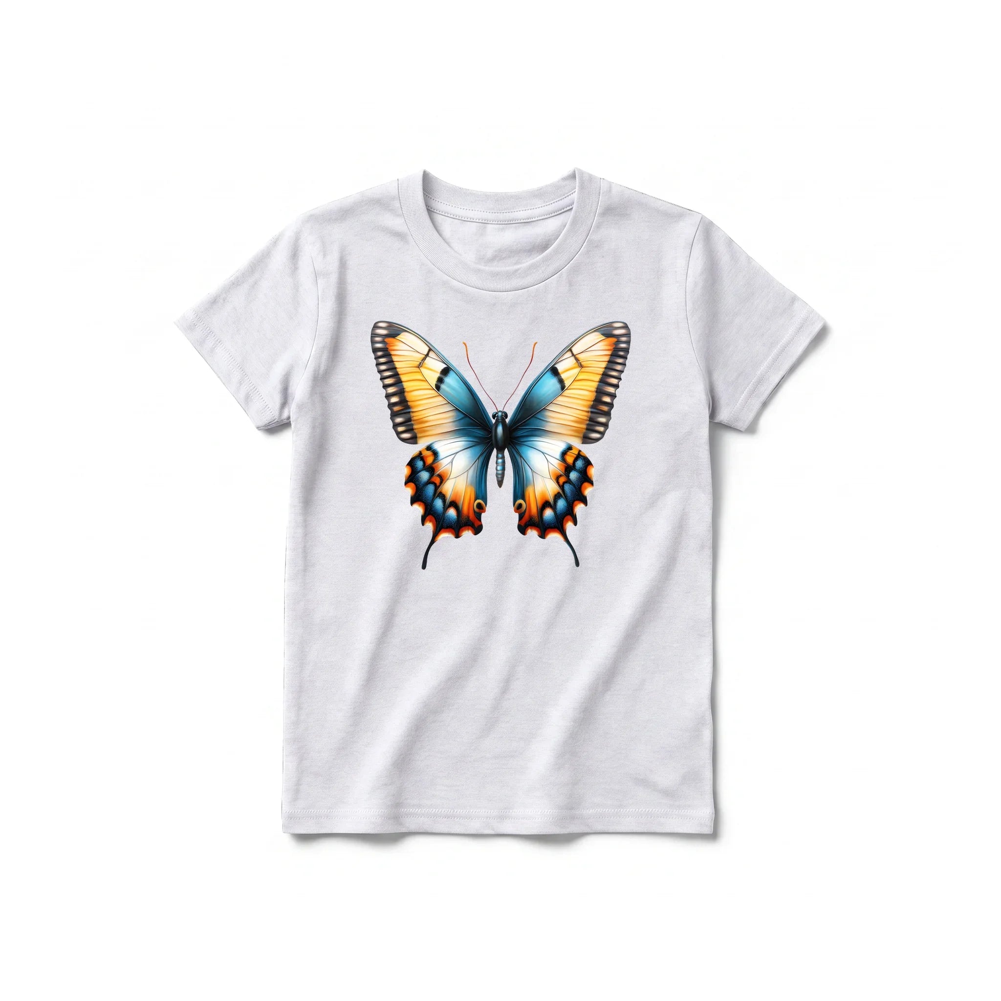 A ash grey short-sleeve crewneck t-shirt for youth featuring a graphic of a arthropods animal on the front.