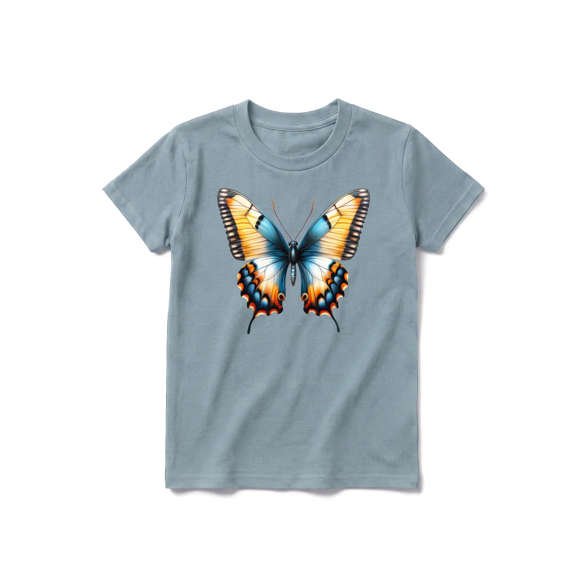 A sage short-sleeve crewneck t-shirt for youth featuring a graphic of a arthropods animal on the front.