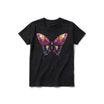 A black short-sleeve crewneck t-shirt for youth featuring a graphic of a arthropods animal on the front.