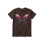 A chocolate short-sleeve crewneck t-shirt for youth featuring a graphic of a arthropods animal on the front.