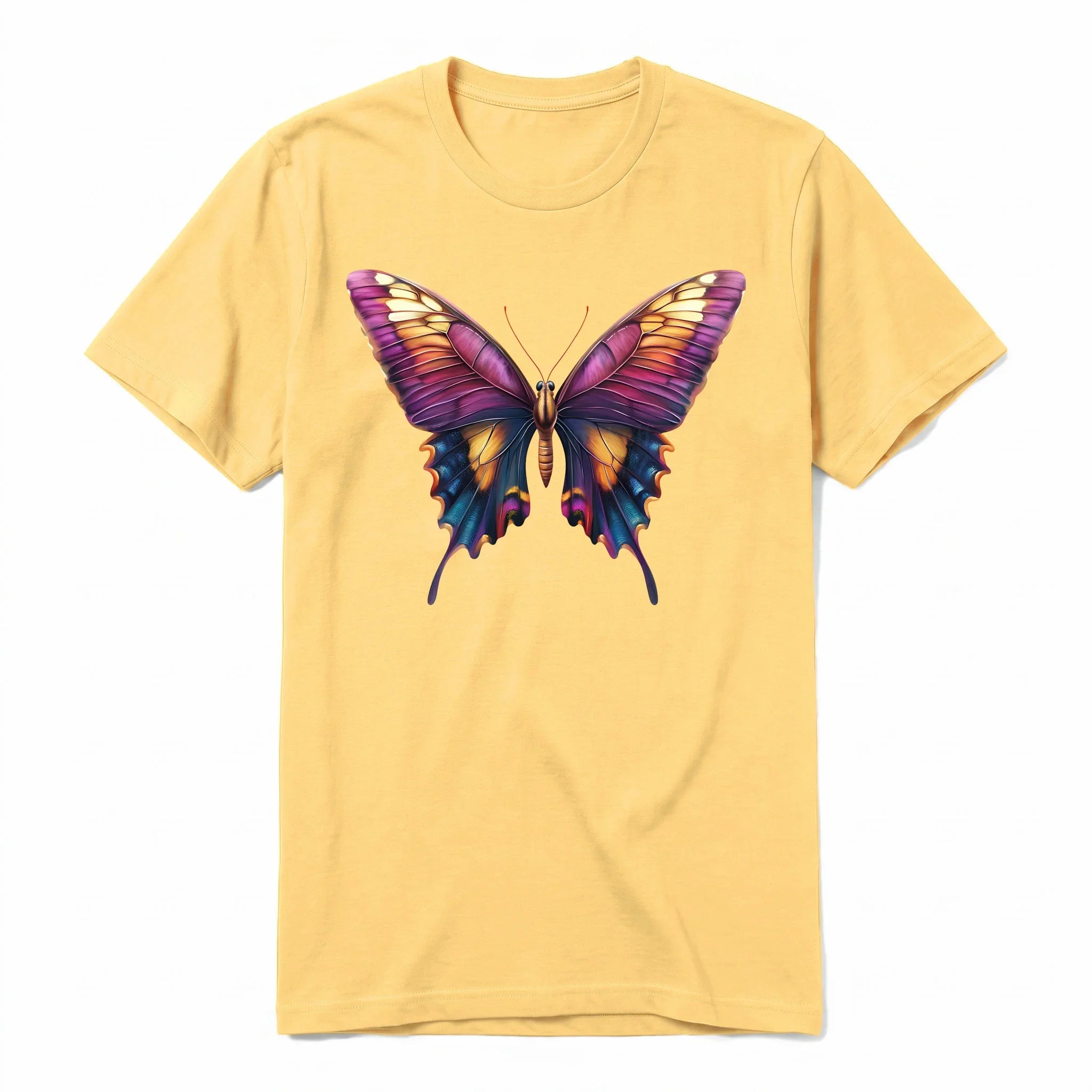 A mustard short-sleeve crewneck t-shirt for adult featuring a graphic of a arthropods animal on the front.