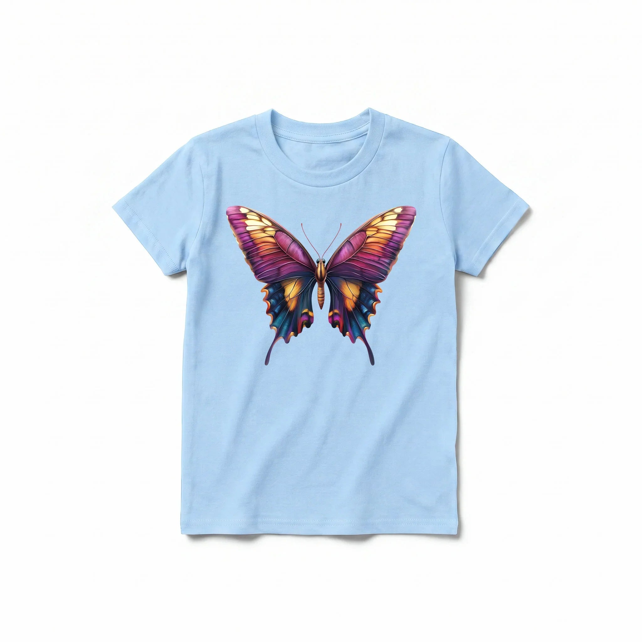 A powder short-sleeve crewneck t-shirt for youth featuring a graphic of a arthropods animal on the front.