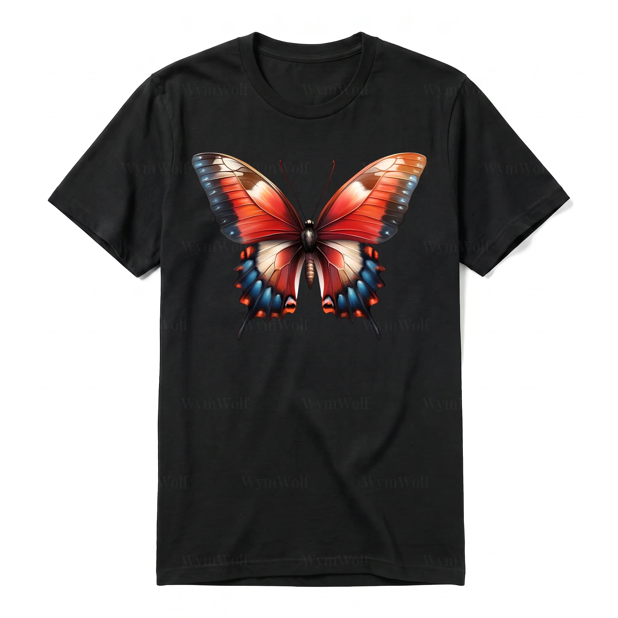 A black short-sleeve crewneck t-shirt for adult featuring a graphic of a arthropods animal on the front.