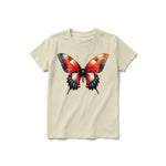 A latte short-sleeve crewneck t-shirt for youth featuring a graphic of a arthropods animal on the front.
