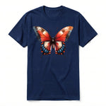 A navy short-sleeve crewneck t-shirt for adult featuring a graphic of a arthropods animal on the front.