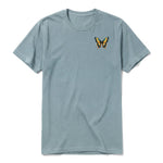 A sage short-sleeve crewneck t-shirt for adult featuring a graphic of a arthropods animal on the left chest.
