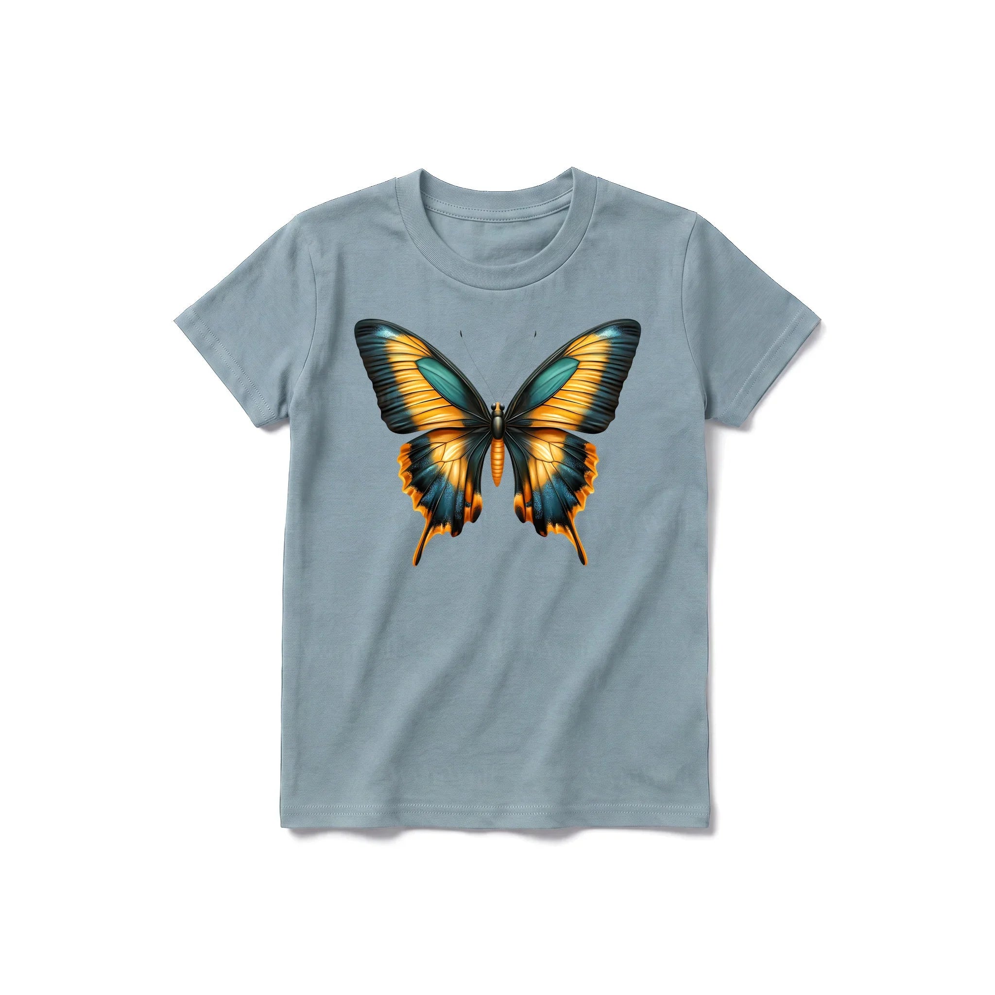 A sage short-sleeve crewneck t-shirt for youth featuring a graphic of a arthropods animal on the front.