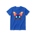 A royal short-sleeve crewneck t-shirt for youth featuring a graphic of a arthropods animal on the front.