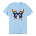 Un T-shirt poudre à manches courtes et col rond, orné d'un motif représentant un arthropod sur le devant.