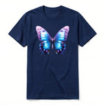 A navy short-sleeve crewneck t-shirt for adult featuring a graphic of a arthropods animal on the front.