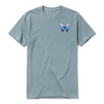 A sage short-sleeve crewneck t-shirt for adult featuring a graphic of a arthropods animal on the left chest.