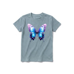 A sage short-sleeve crewneck t-shirt for youth featuring a graphic of a arthropods animal on the front.