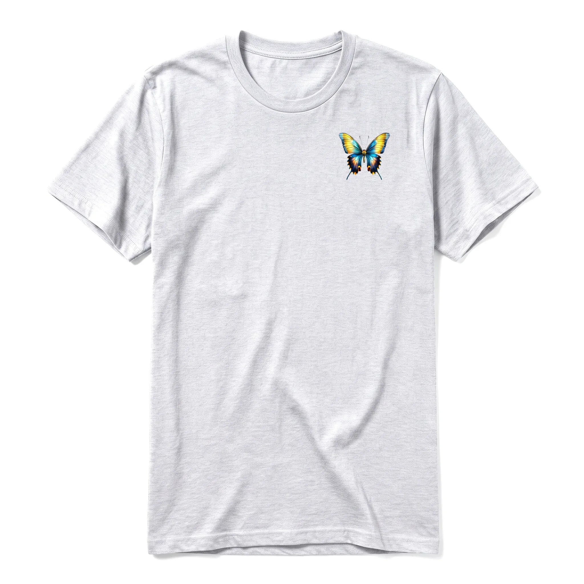 A ash grey short-sleeve crewneck t-shirt for adult featuring a graphic of a arthropods animal on the left chest.