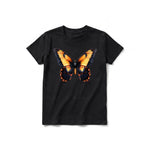 A black short-sleeve crewneck t-shirt for youth featuring a graphic of a arthropods animal on the front.