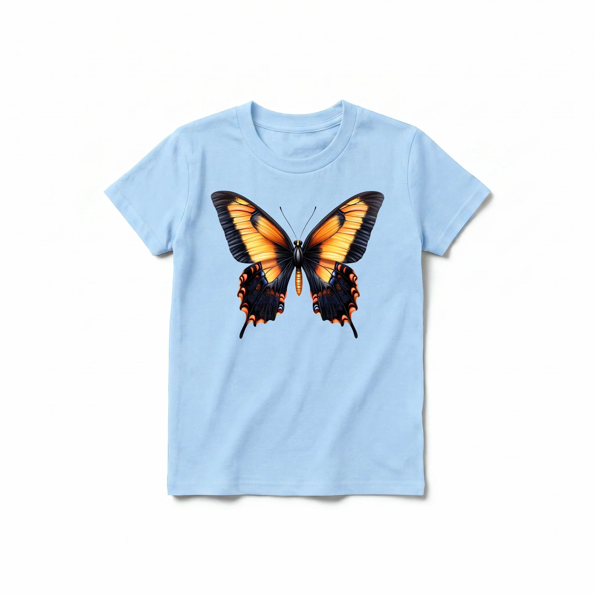 A powder short-sleeve crewneck t-shirt for youth featuring a graphic of a arthropods animal on the front.