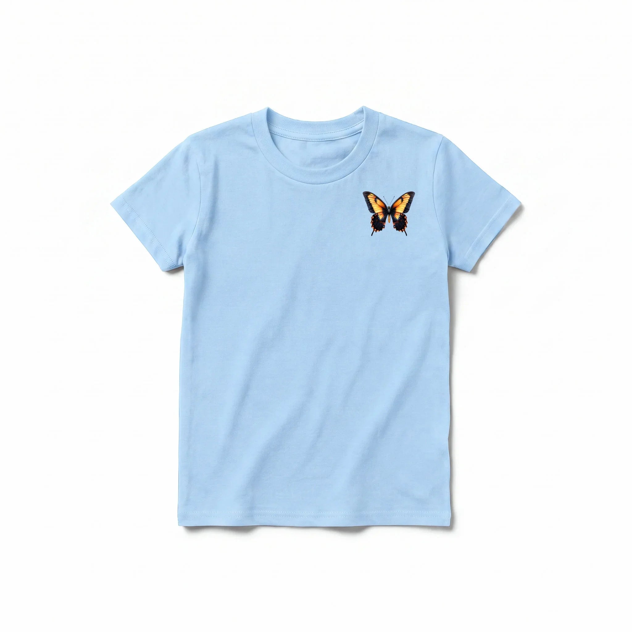 A powder short-sleeve crewneck t-shirt for youth featuring a graphic of a arthropods animal on the left chest.