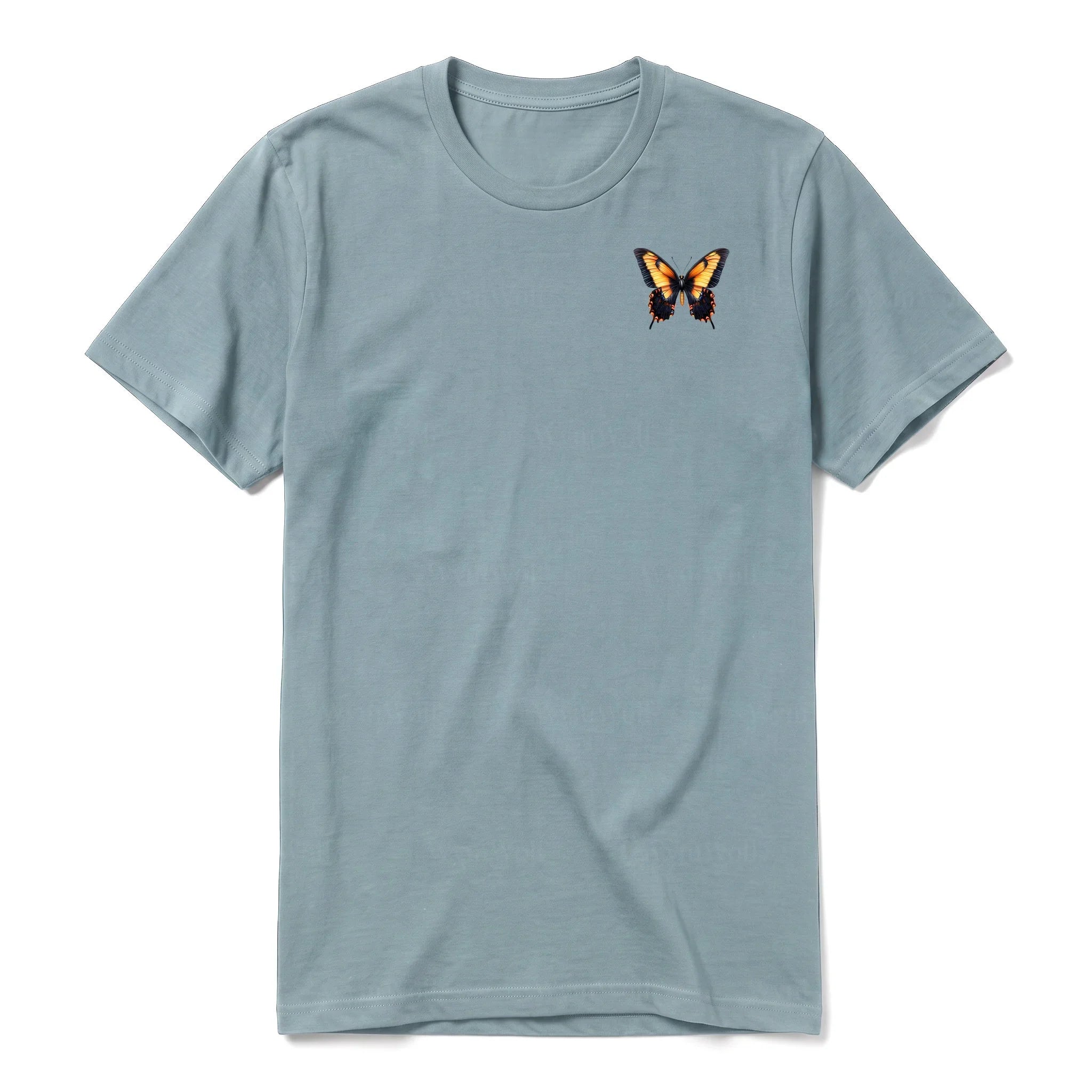 A sage short-sleeve crewneck t-shirt for adult featuring a graphic of a arthropods animal on the left chest.