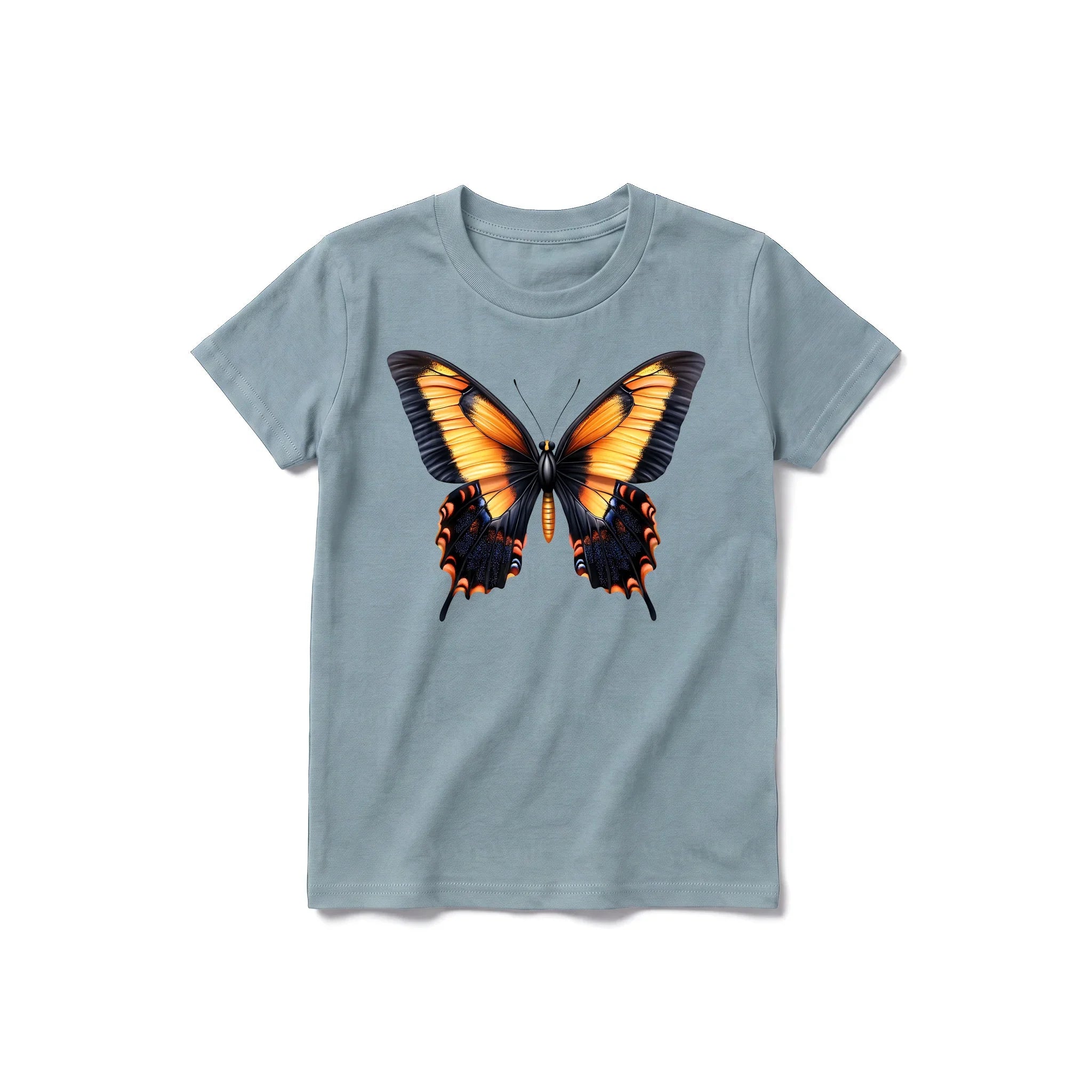 A sage short-sleeve crewneck t-shirt for youth featuring a graphic of a arthropods animal on the front.