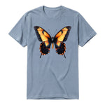 A steel-blue short-sleeve crewneck t-shirt for adult featuring a graphic of a arthropods animal on the front.