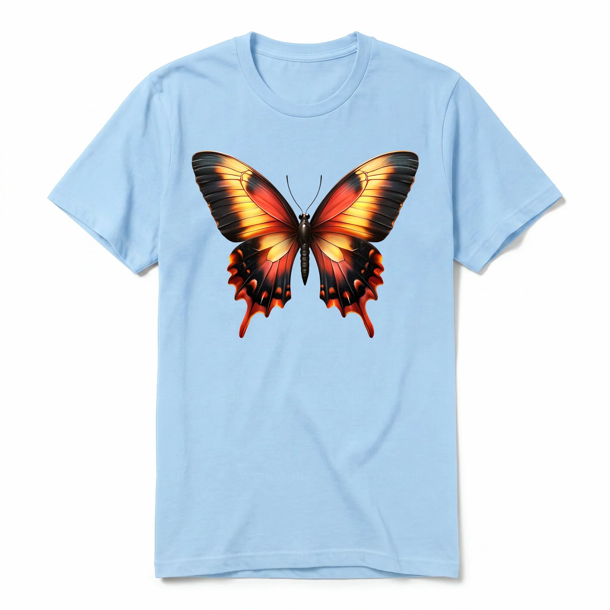 Un T-shirt poudre à manches courtes et col rond, orné d'un motif représentant un arthropod sur le devant.