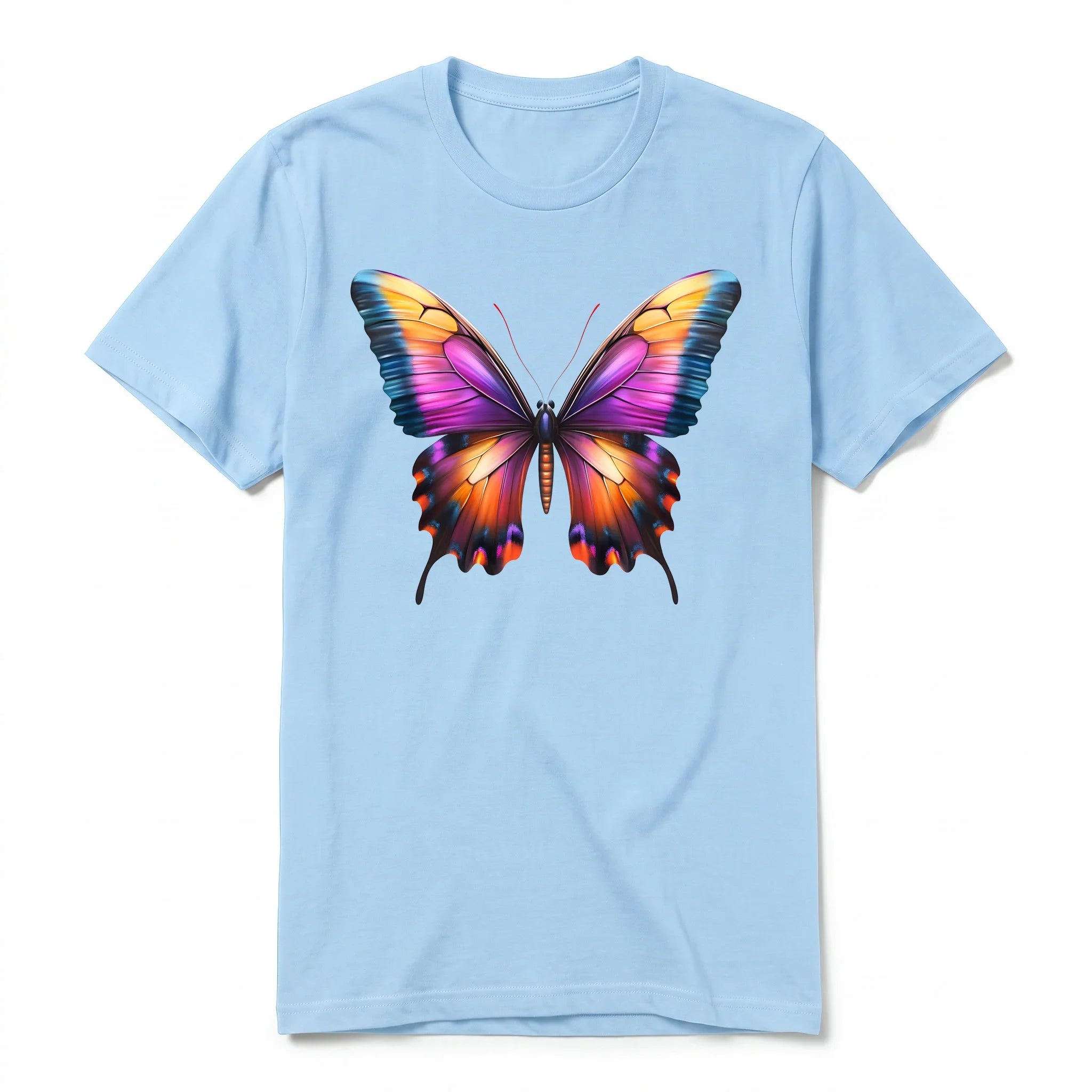 Un T-shirt poudre à manches courtes et col rond, orné d'un motif représentant un arthropod sur le devant.