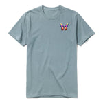 A sage short-sleeve crewneck t-shirt for adult featuring a graphic of a arthropods animal on the left chest.