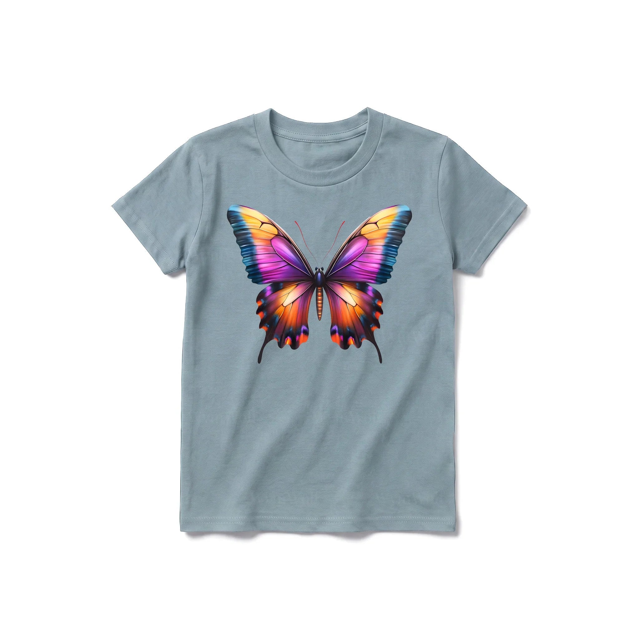 A sage short-sleeve crewneck t-shirt for youth featuring a graphic of a arthropods animal on the front.