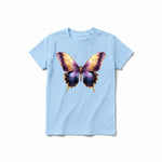 Un T-shirt poudre à manches courtes et col rond pour jeune, orné d'un motif représentant un arthropode sur le devant.