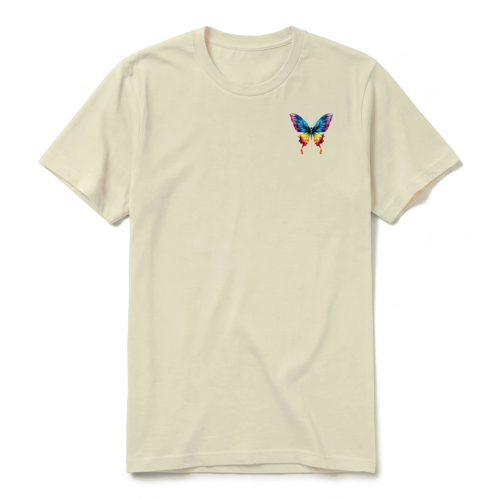 A latte short-sleeve crewneck t-shirt for adult featuring a graphic of a arthropods animal on the left chest.