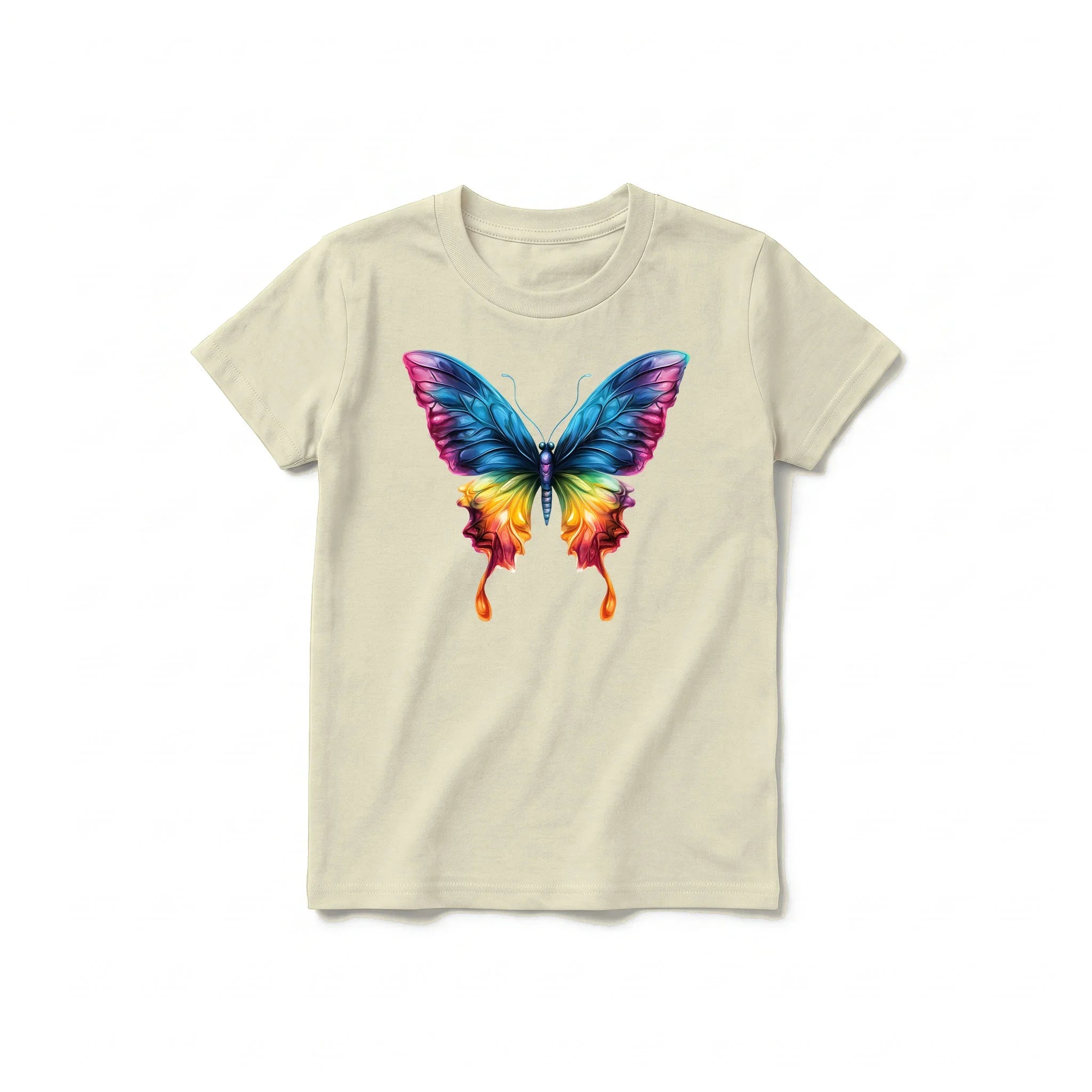 A latte short-sleeve crewneck t-shirt for youth featuring a graphic of a arthropods animal on the front.