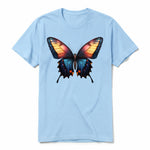 Un T-shirt poudre à manches courtes et col rond, orné d'un motif représentant un arthropod sur le devant.