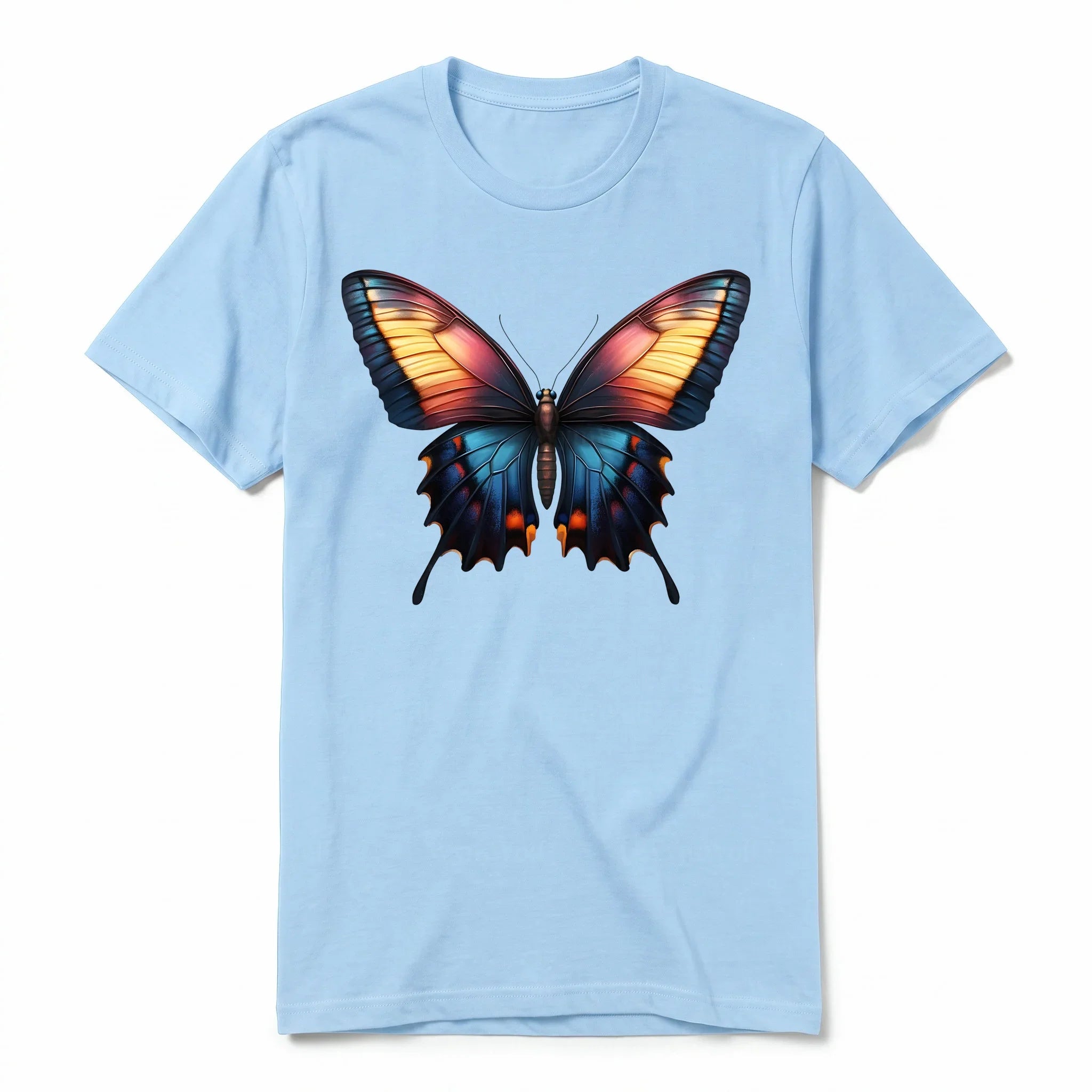 Un T-shirt poudre à manches courtes et col rond, orné d'un motif représentant un arthropod sur le devant.